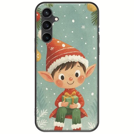 Smiling Elf Present Samsung Galaxy S23 FE 5G Black TPU (Μαύρη Σιλικόνη)