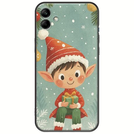 Smiling Elf Present Samsung Galaxy A04e Black TPU (Μαύρη Σιλικόνη)
