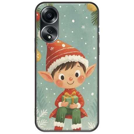 Smiling Elf Present Oppo A78 5G Black TPU (Μαύρη Σιλικόνη)