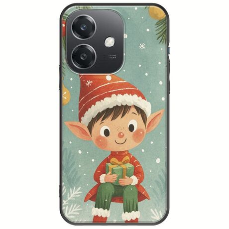 Smiling Elf Present Oppo A40 Black TPU (Μαύρη Σιλικόνη)
