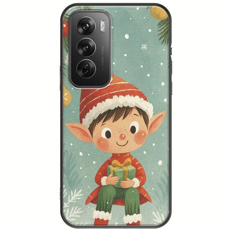 Smiling Elf Present Oppo Reno 12 Pro 5G Black TPU (Μαύρη Σιλικόνη)