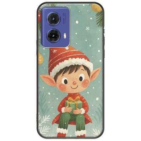 Smiling Elf Present Motorola Moto G85 5G Black TPU (Μαύρη Σιλικόνη)