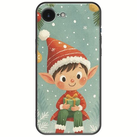 Smiling Elf Present iPhone 16e Black TPU (Μαύρη Σιλικόνη)