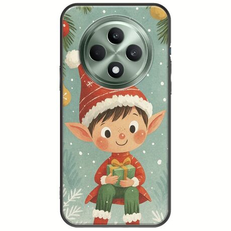 Smiling Elf Present Oppo Reno 12 FS 5G  Black TPU (Μαύρη Σιλικόνη)