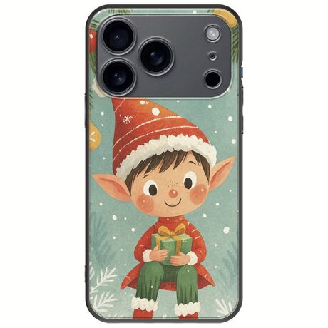 Smiling Elf Present iPhone 17 Pro Black TPU (Μαύρη Σιλικόνη)