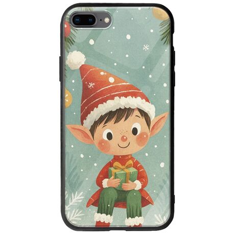 Smiling Elf Present iPhone 7 Plus Groove TPU (Tempered Glass και TPU)