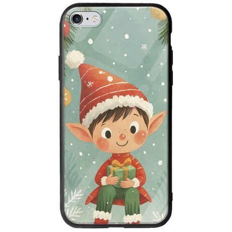 Smiling Elf Present iPhone 6 Plus / iPhone 6s Plus Groove TPU (Tempered Glass και TPU)