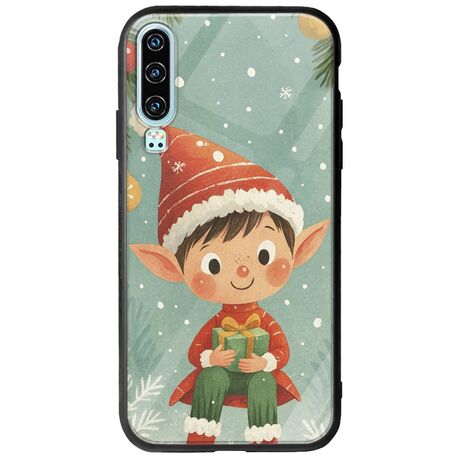 Smiling Elf Present Huawei P30 Groove TPU (Tempered Glass και TPU)