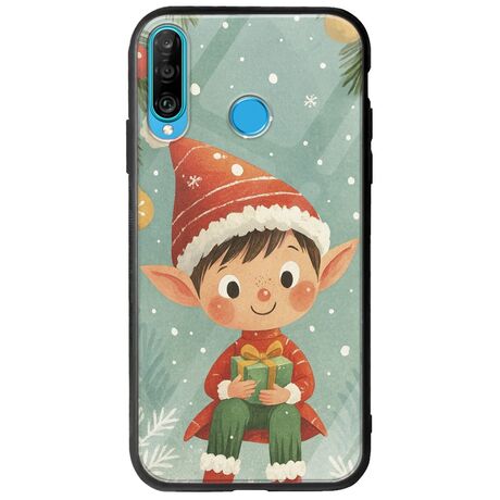 Smiling Elf Present Huawei P30 Lite Groove TPU (Tempered Glass και TPU)