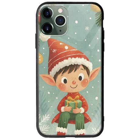 Smiling Elf Present iPhone 11 Pro Groove TPU (Tempered Glass και TPU)