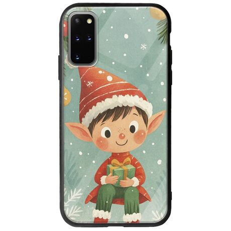 Smiling Elf Present Samsung Galaxy S20 Plus Groove TPU (Tempered Glass και TPU)