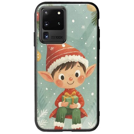 Smiling Elf Present Samsung Galaxy S20 Ultra Groove TPU (Tempered Glass και TPU)