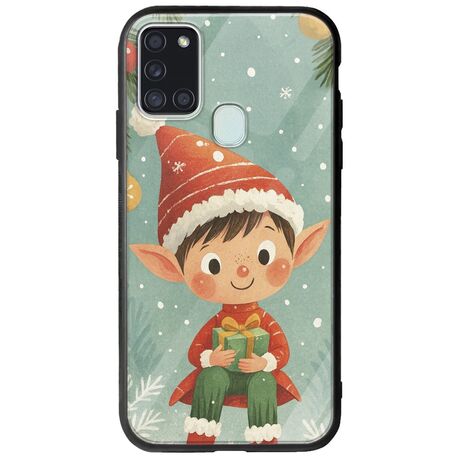 Smiling Elf Present Samsung Galaxy A21s Groove TPU (Tempered Glass και TPU)
