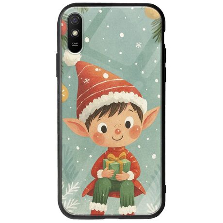 Smiling Elf Present Xiaomi Redmi 9A Groove TPU (Tempered Glass και TPU)