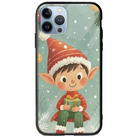 Smiling Elf Present iPhone 12 Pro Groove TPU (Tempered Glass και TPU)