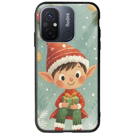 Smiling Elf Present Xiaomi Redmi 12C Groove TPU (Tempered Glass και TPU)