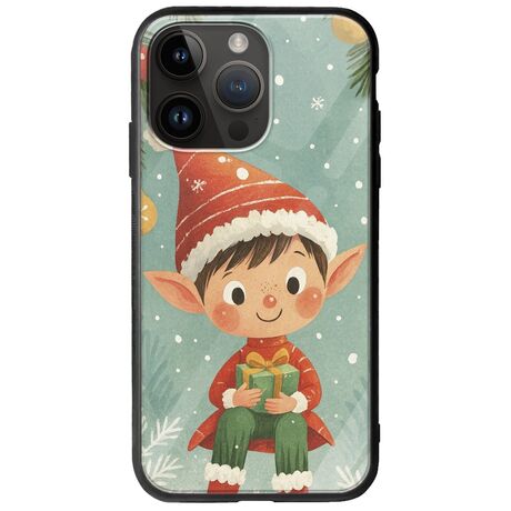 Smiling Elf Present iPhone 15 Pro Max Groove TPU (Tempered Glass και TPU)