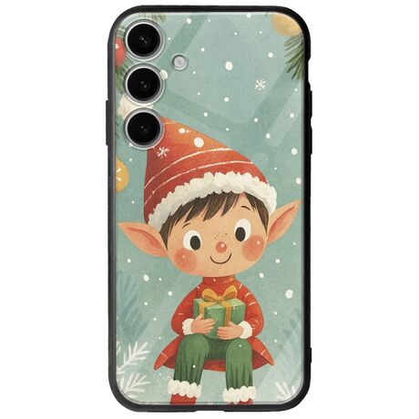 Smiling Elf Present Samsung Galaxy S24 Plus 5G Groove TPU (Tempered Glass και TPU)
