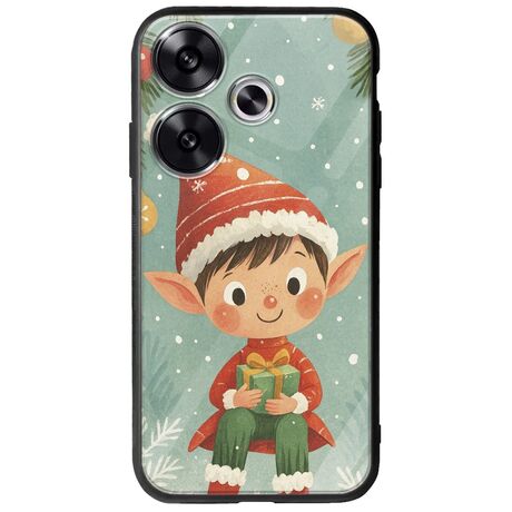 Smiling Elf Present Xiaomi Poco F6 5G Groove TPU (Tempered Glass και TPU)