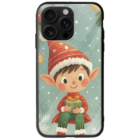 Smiling Elf Present iPhone 16 Pro Max Groove TPU (Tempered Glass και TPU)