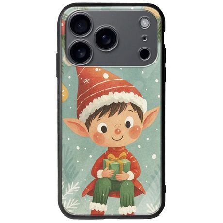 Smiling Elf Present iPhone 17 Pro Groove TPU (Tempered Glass και TPU)