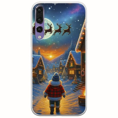 Santa Over The Village Huawei P20 Pro Flexible TPU (Διάφανη Σιλικόνη)