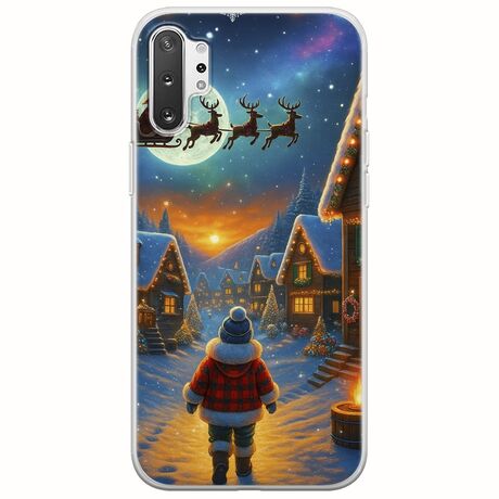 Santa Over The Village Samsung Galaxy Note 10 Plus Flexible TPU (Διάφανη Σιλικόνη)