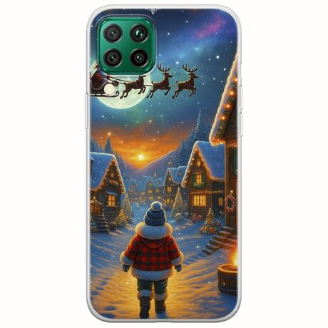 Santa Over The Village Huawei P40 Lite Flexible TPU (Διάφανη Σιλικόνη)