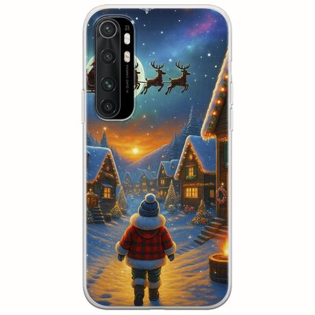 Santa Over The Village Xiaomi Mi Note 10 Lite Flexible TPU (Διάφανη Σιλικόνη)