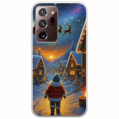 Santa Over The Village Samsung Galaxy Note 20 Ultra Flexible TPU (Διάφανη Σιλικόνη)