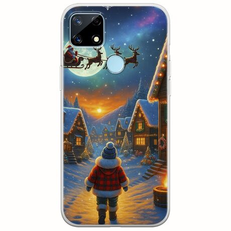 Santa Over The Village Realme 7i Flexible TPU (Διάφανη Σιλικόνη)