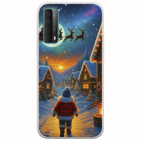 Santa Over The Village Huawei P Smart 2021 Flexible TPU (Διάφανη Σιλικόνη)