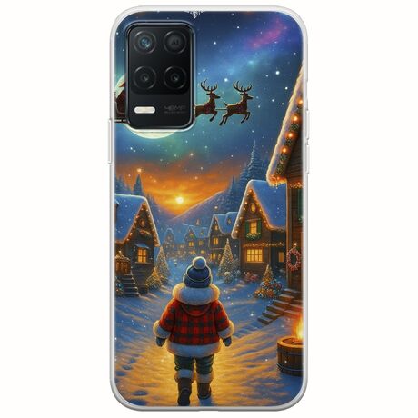 Santa Over The Village Realme 8 5G Flexible TPU (Διάφανη Σιλικόνη)