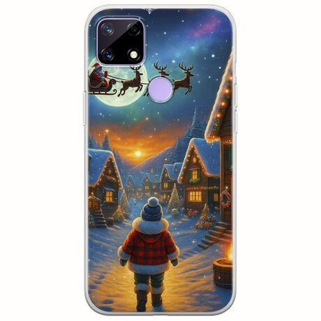 Santa Over The Village Realme C21 Flexible TPU (Διάφανη Σιλικόνη)