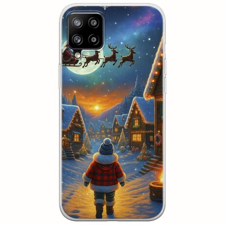Santa Over The Village Samsung Galaxy A22 4G Flexible TPU (Διάφανη Σιλικόνη)