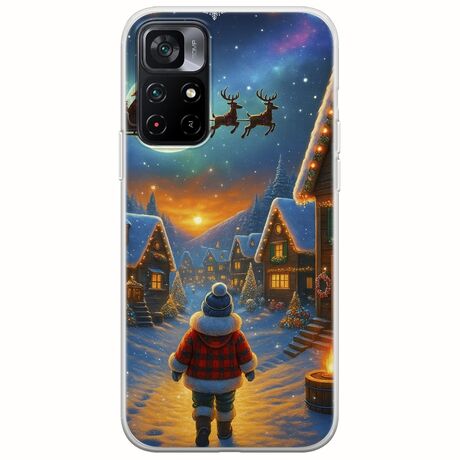 Santa Over The Village Xiaomi Poco M4 Pro 5G Flexible TPU (Διάφανη Σιλικόνη)