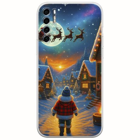 Santa Over The Village TCL 20S / 20 5G / 20L / 20L+ Flexible TPU (Διάφανη Σιλικόνη)