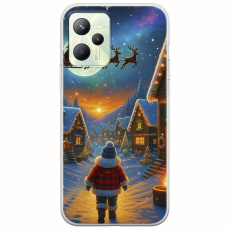 Santa Over The Village Realme C35 Flexible TPU (Διάφανη Σιλικόνη)
