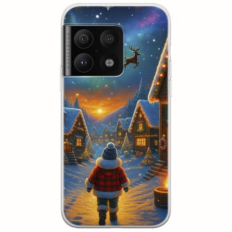 Santa Over The Village OnePlus 10 Pro Flexible TPU (Διάφανη Σιλικόνη)