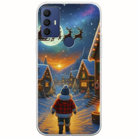 Santa Over The Village TCL 305 / 306 / 30E / 30SE Flexible TPU (Διάφανη Σιλικόνη)