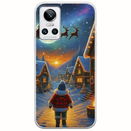 Santa Over The Village Realme GT Neo 3 Flexible TPU (Διάφανη Σιλικόνη)