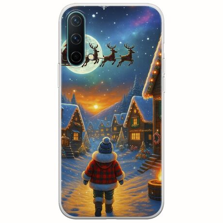 Santa Over The Village OnePlus Nord CE 5G Flexible TPU (Διάφανη Σιλικόνη)