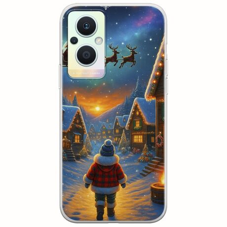 Santa Over The Village Oppo Reno 7 Lite 5G Flexible TPU (Διάφανη Σιλικόνη)