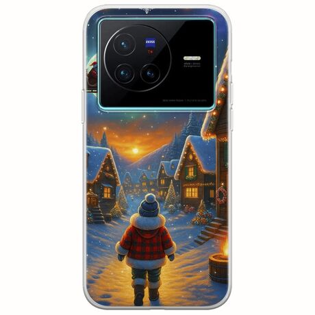 Santa Over The Village Vivo X80 Flexible TPU (Διάφανη Σιλικόνη)