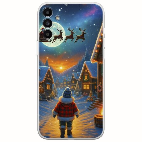 Santa Over The Village Samsung Galaxy A13 5G Flexible TPU (Διάφανη Σιλικόνη)