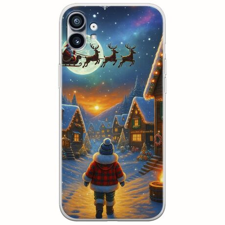 Santa Over The Village Nothing Phone (1) Flexible TPU (Διάφανη Σιλικόνη)