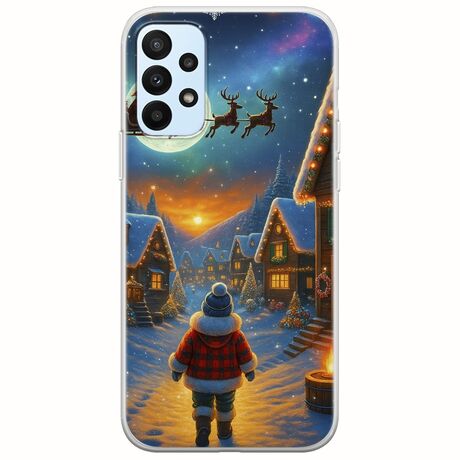 Santa Over The Village Samsung Galaxy A23 5G Flexible TPU (Διάφανη Σιλικόνη)
