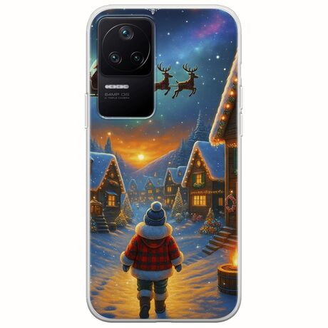 Santa Over The Village Xiaomi Poco F4 5G Flexible TPU (Διάφανη Σιλικόνη)