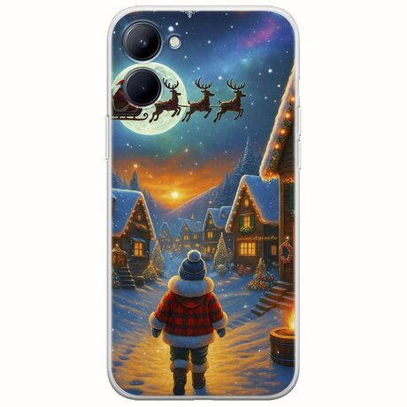 Santa Over The Village Realme C33 Flexible TPU (Διάφανη Σιλικόνη)
