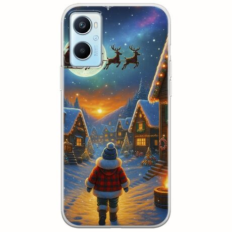 Santa Over The Village Oppo A96 4G Flexible TPU (Διάφανη Σιλικόνη)